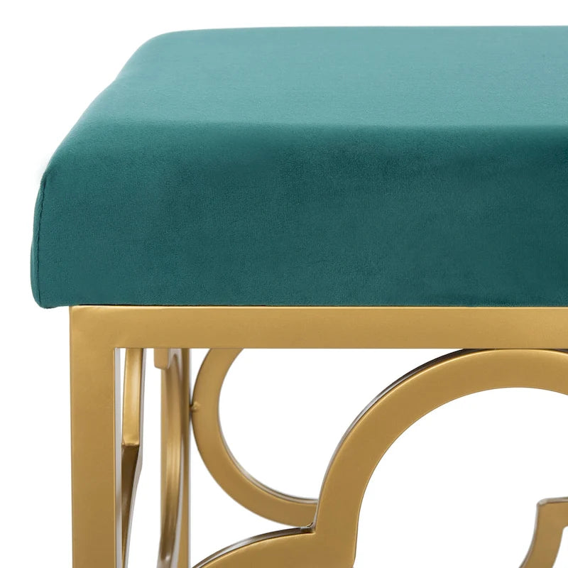 Panca rettangolare glamour d'ispirazione marocchina - 44.5 x 16.5 x 19
