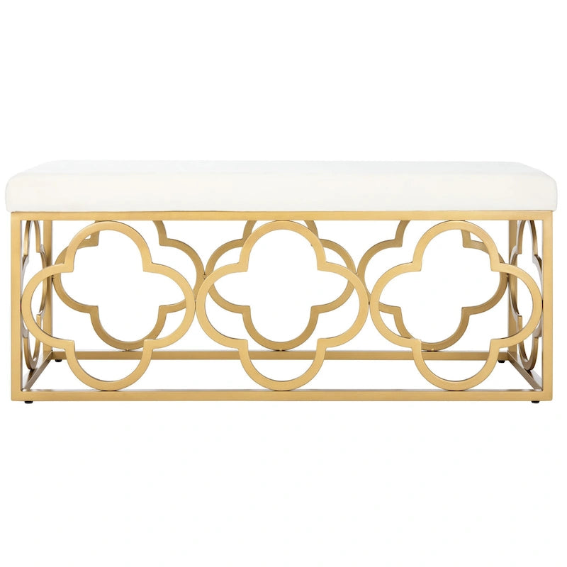 Panca rettangolare glamour d'ispirazione marocchina - 44.5 x 16.5 x 19