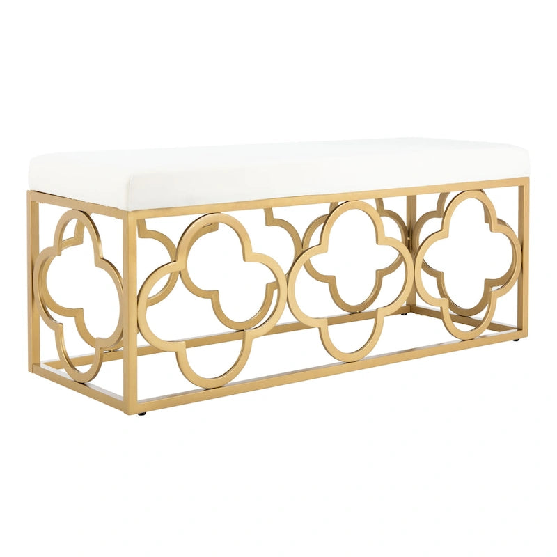 Panca rettangolare glamour d'ispirazione marocchina - 44.5 x 16.5 x 19