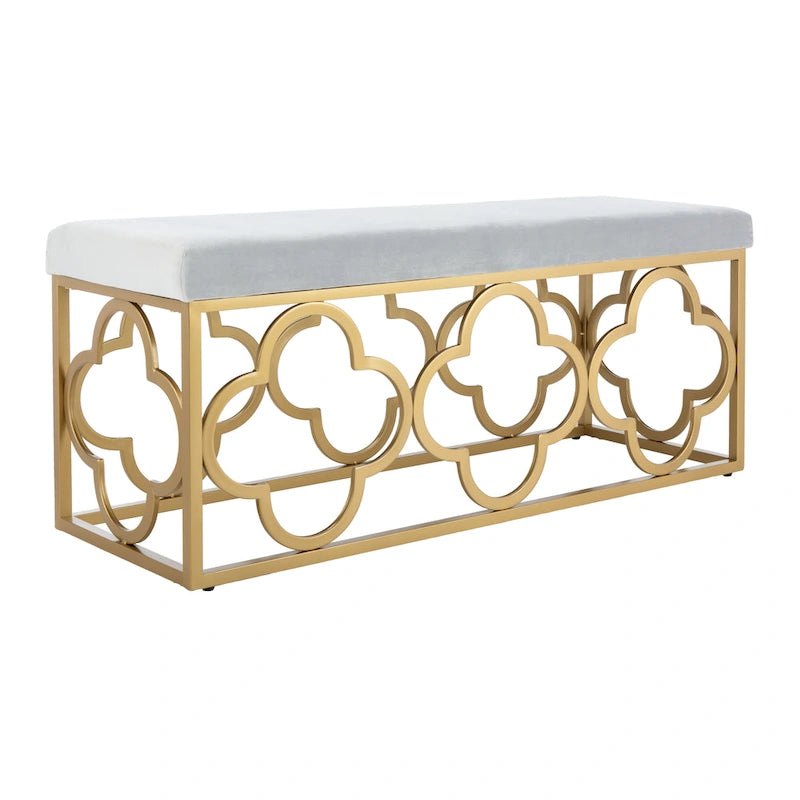 Panca rettangolare glamour d'ispirazione marocchina - 44.5 x 16.5 x 19