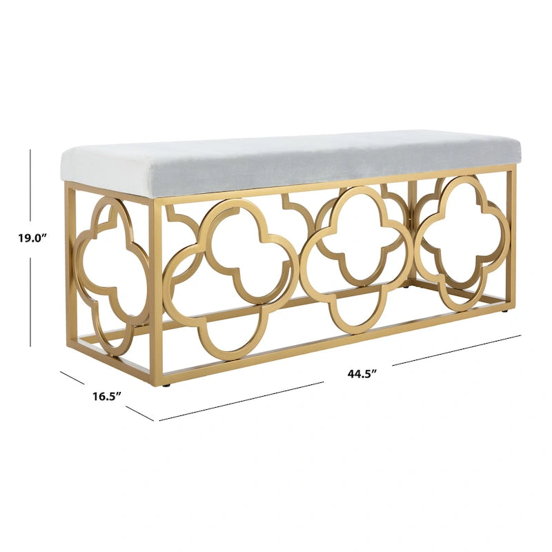 Panca rettangolare glamour d'ispirazione marocchina - 44.5 x 16.5 x 19