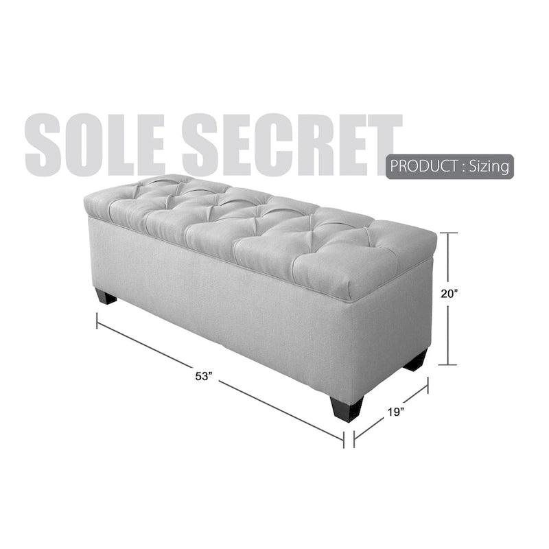 Diamond Tufted Upholstered Storage Bench