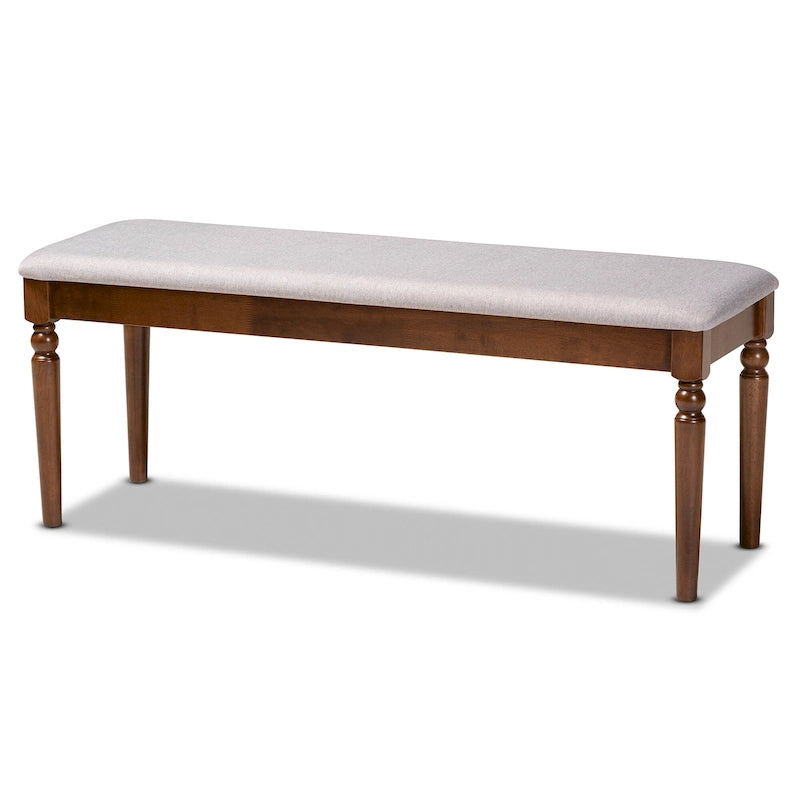 Banco de comedor moderno de madera tapizado