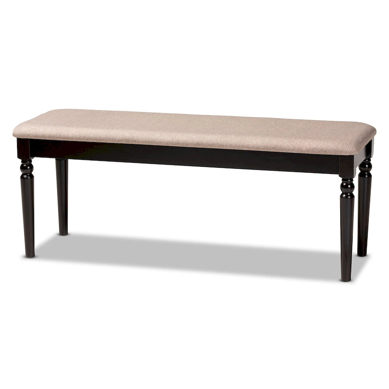 Banco de comedor moderno de madera tapizado