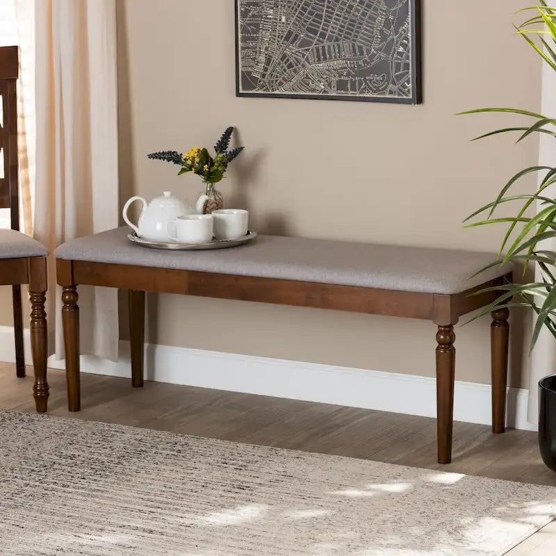 Panca da pranzo moderna in legno imbottita