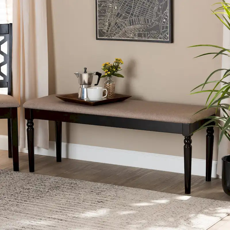 Panca da pranzo moderna in legno imbottita