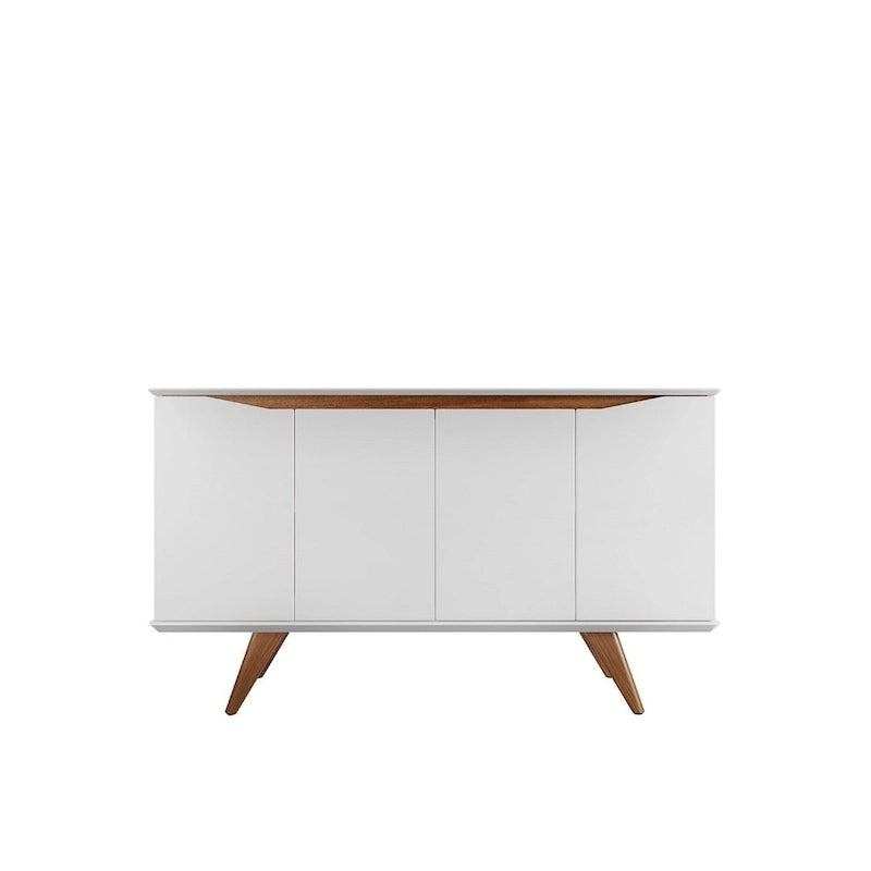 Aparador moderno de estilo mid-century de 53.15 pulgadas con 4 estantes