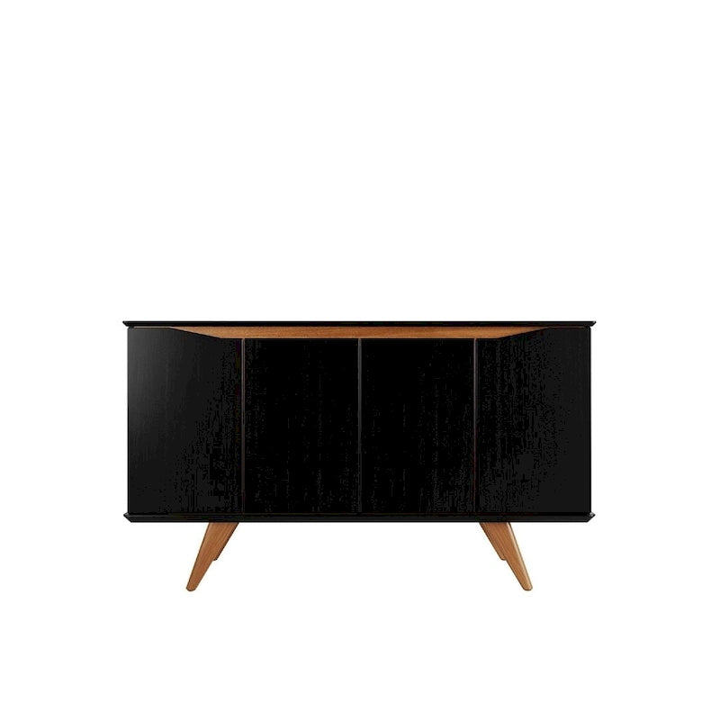 Aparador moderno de estilo mid-century de 53.15 pulgadas con 4 estantes