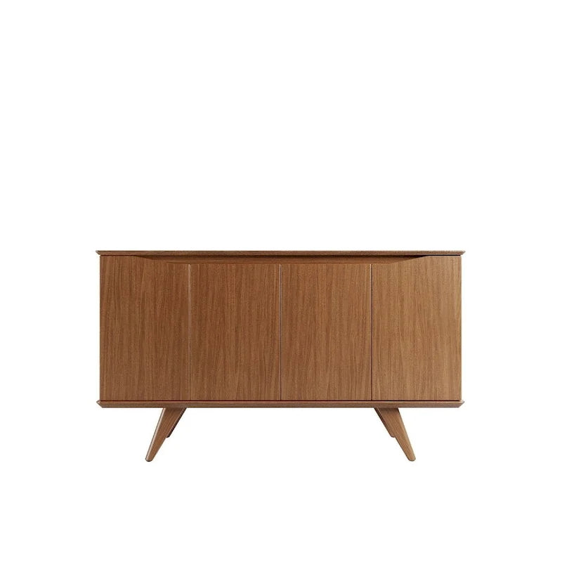 Aparador moderno de estilo mid-century de 53.15 pulgadas con 4 estantes