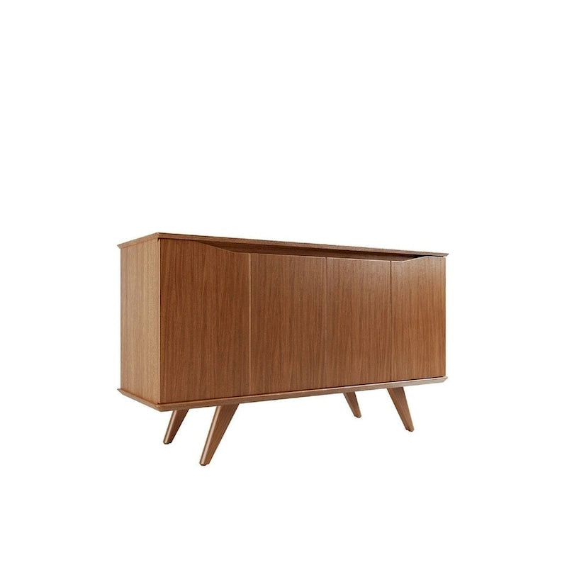 Aparador moderno de estilo mid-century de 53.15 pulgadas con 4 estantes