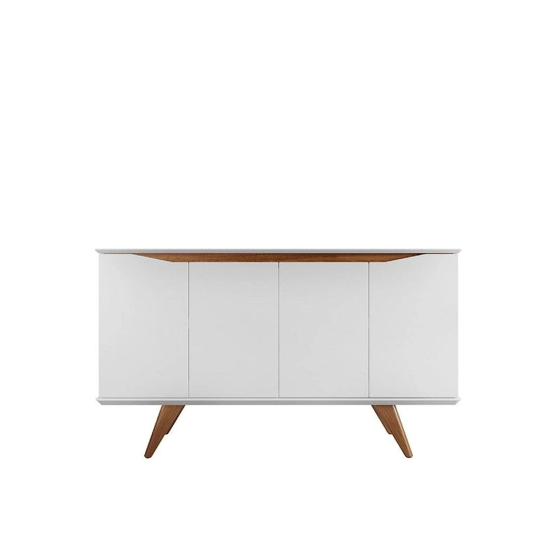 Aparador moderno de estilo mid-century de 53.15 pulgadas con 4 estantes