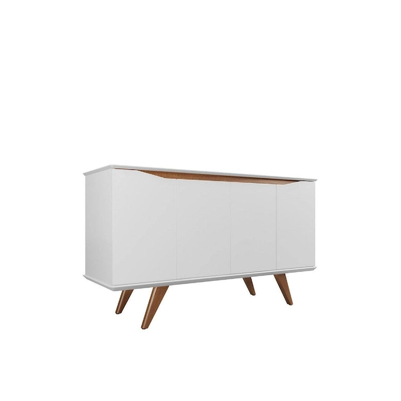 Aparador moderno de estilo mid-century de 53.15 pulgadas con 4 estantes