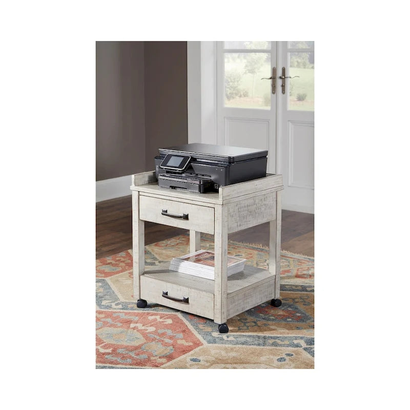 Carynhurst Casual Printer Stand Whitewash