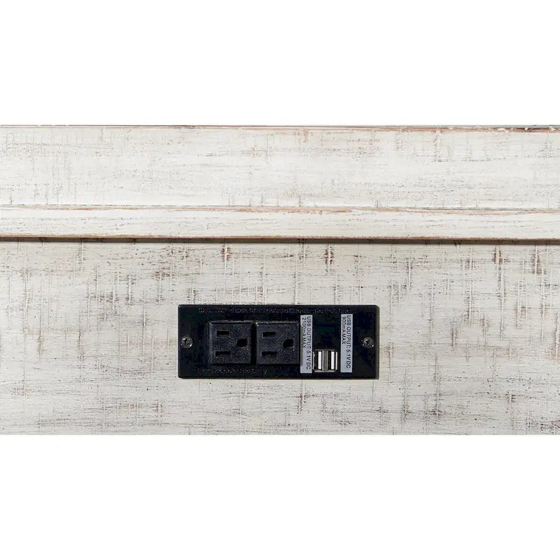 Meuble moderne pour imprimante, style ferme, avec rangement, finition blanche patinée