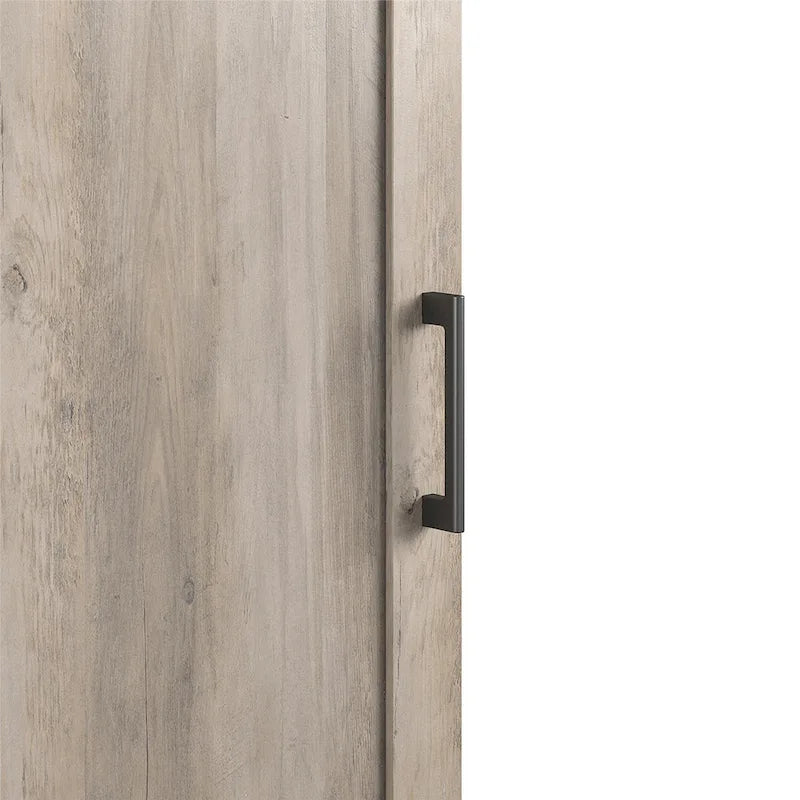 Despensa de cocina de 2 puertas con estantes ajustables, roble gris rústico