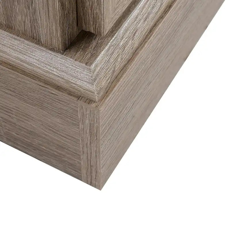 Buffet marron avec porte vitrée coulissante, porte-bouteilles de 6 bouteilles et rangement pour verres à pied