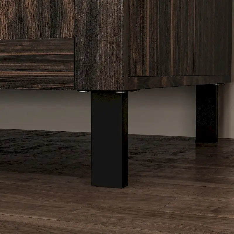 Mobile contenitore a due ante con venature in legno scuro - 31.5W x 78.7H x 23.6D