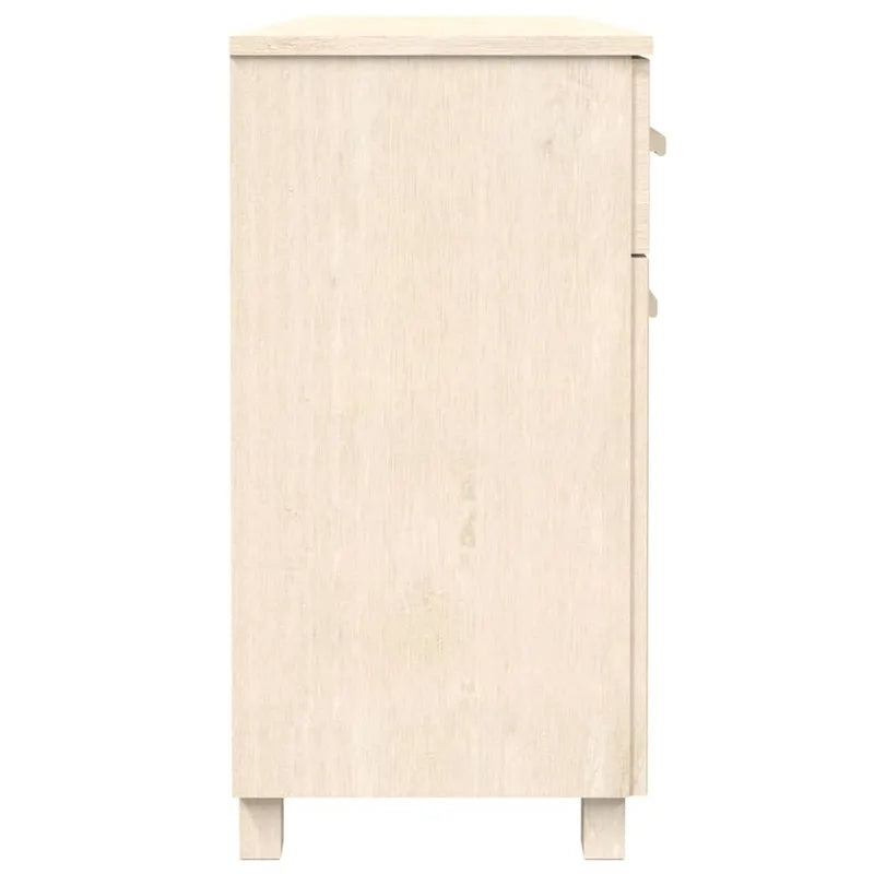 Aparador de madera maciza de pino con 3 puertas y 3 cajones - 44.5 x 15.7 x 31.5