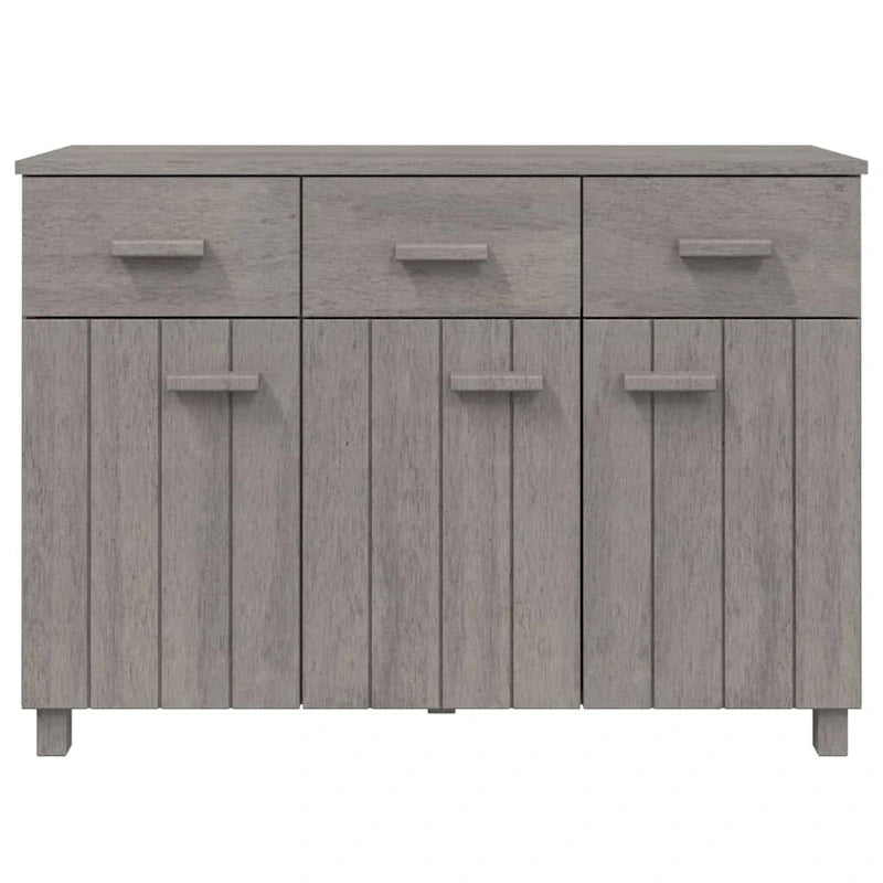 Aparador de madera maciza de pino con 3 puertas y 3 cajones - 44.5 x 15.7 x 31.5