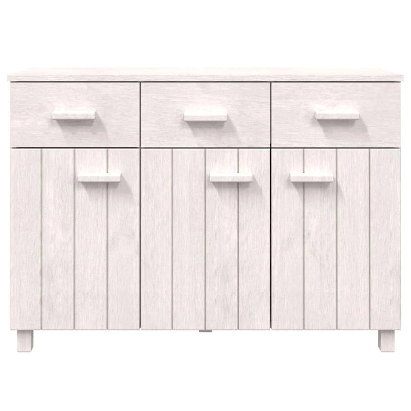 Aparador de madera maciza de pino con 3 puertas y 3 cajones - 44.5 x 15.7 x 31.5