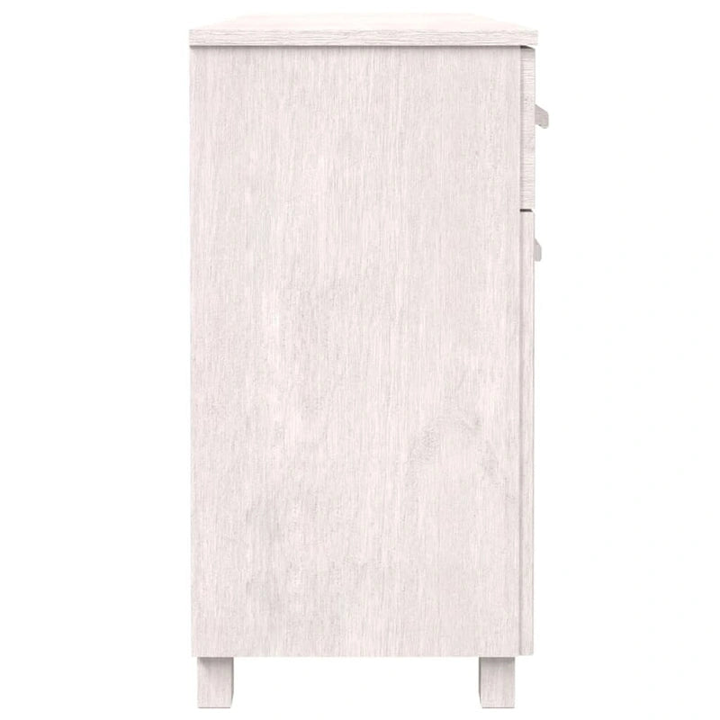 Aparador de madera maciza de pino con 3 puertas y 3 cajones - 44.5 x 15.7 x 31.5