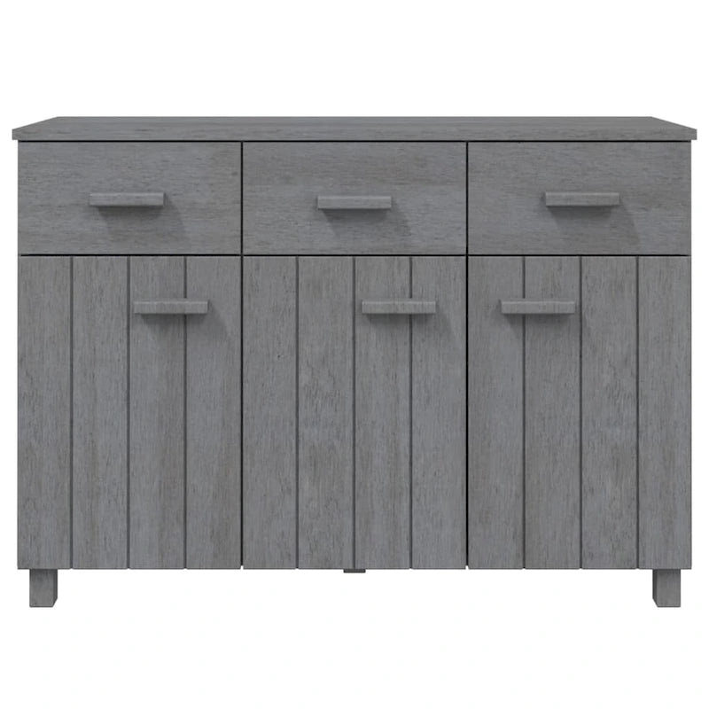 Aparador de madera maciza de pino con 3 puertas y 3 cajones - 44.5 x 15.7 x 31.5