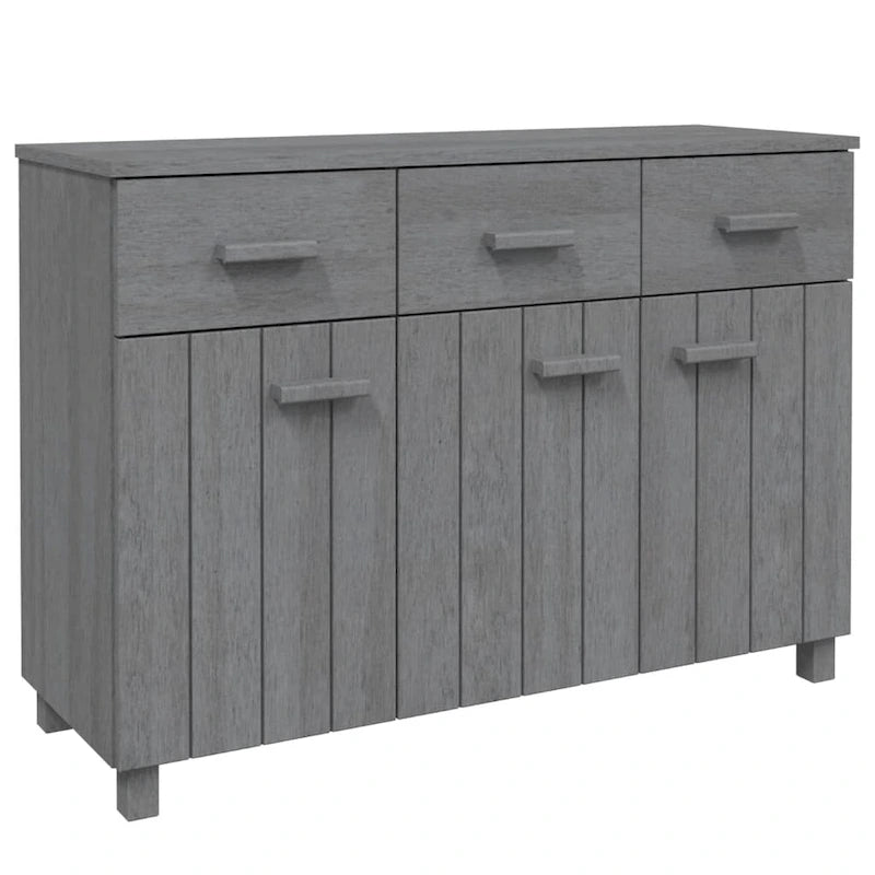 Aparador de madera maciza de pino con 3 puertas y 3 cajones - 44.5 x 15.7 x 31.5