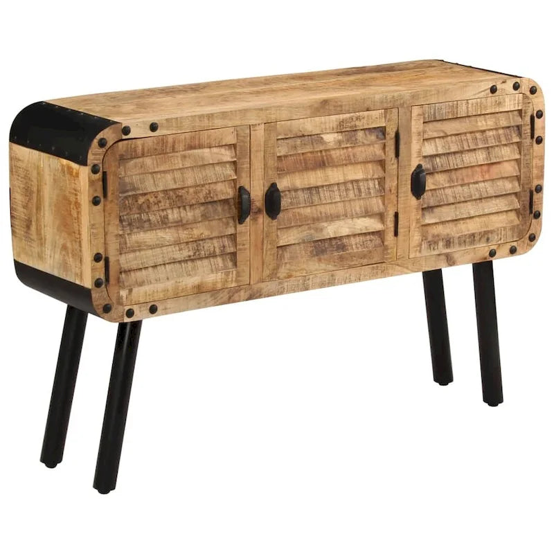 Solid Mango Wood Sideboard with 3 Doors