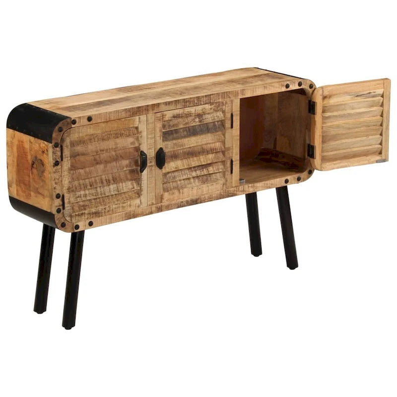 Solid Mango Wood Sideboard with 3 Doors