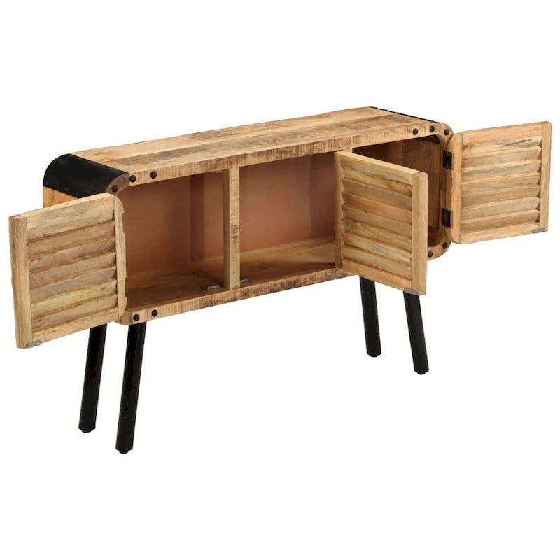 Solid Mango Wood Sideboard with 3 Doors