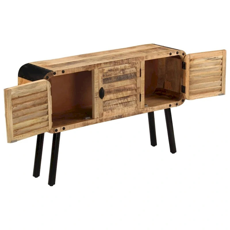 Solid Mango Wood Sideboard with 3 Doors