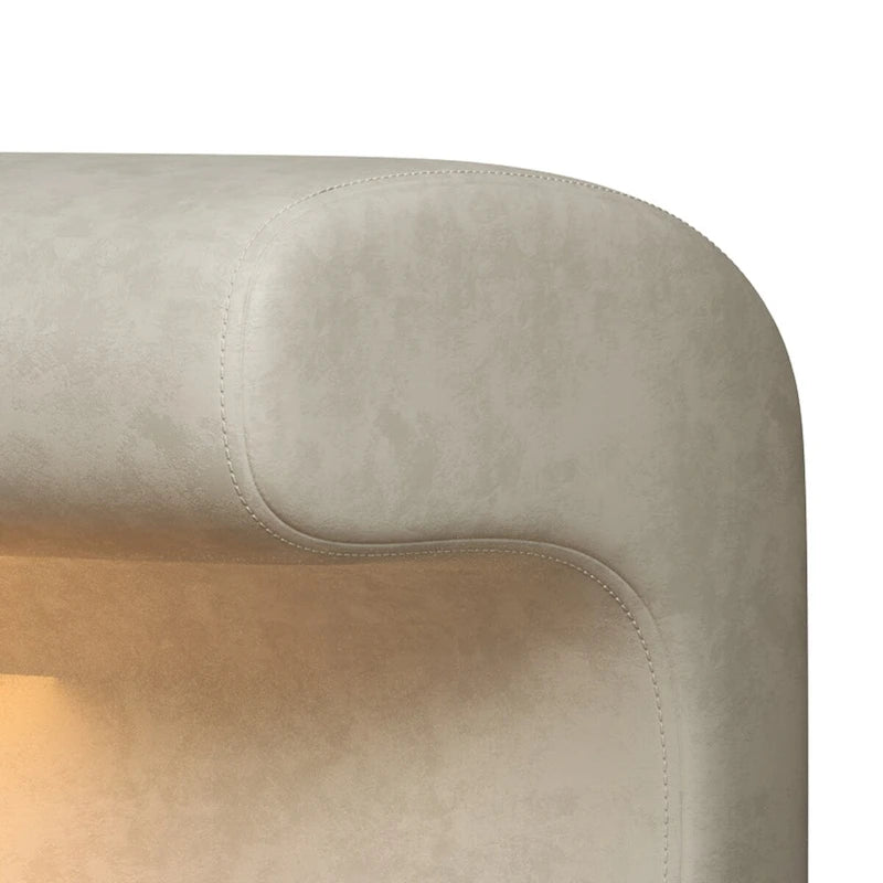 Banc d'entrée rembourré en cuir avec éclairage LED à détection de mouvement