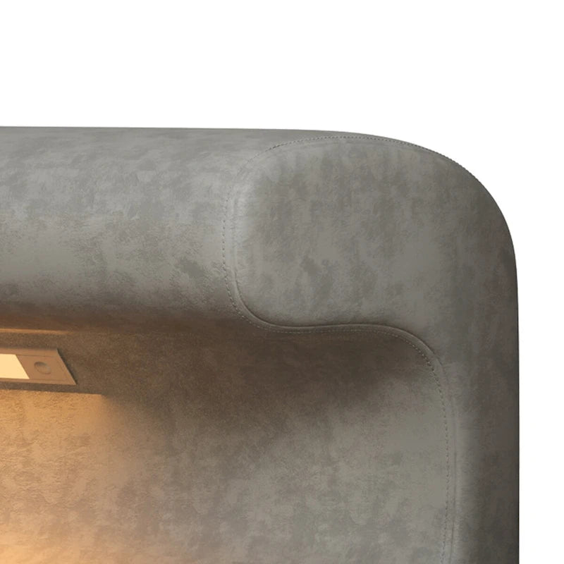 Banc d'entrée rembourré en cuir avec éclairage LED à détection de mouvement