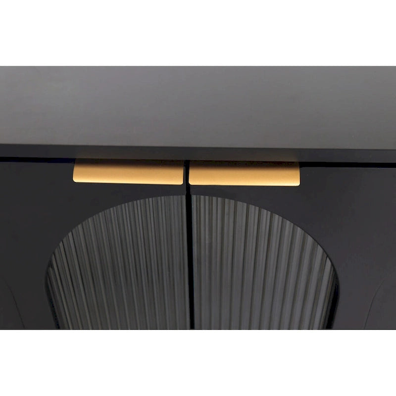 Sideboard mit 4 Türen, geriffelten Türen und verstellbaren Regalböden
