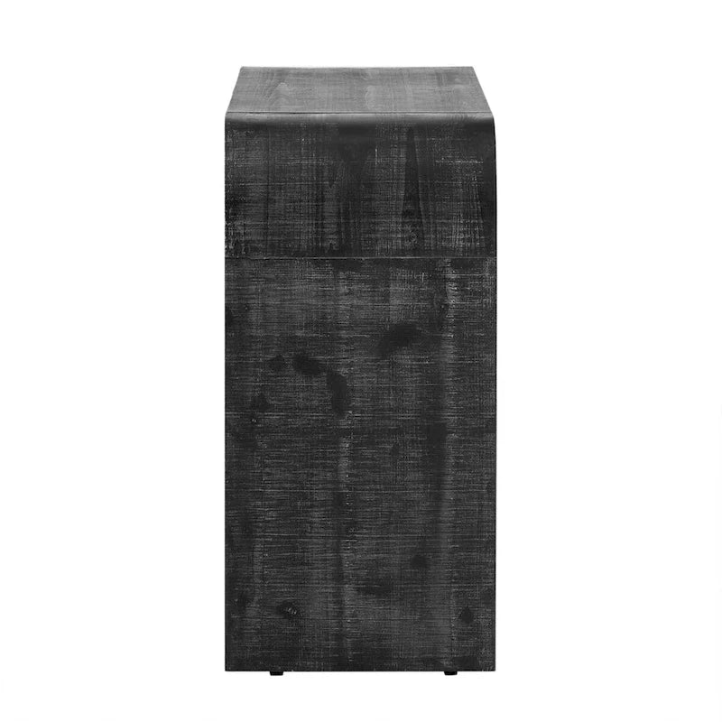 Credenza in impiallacciatura di legno curvato con maniglie dorate e ripiani regolabili