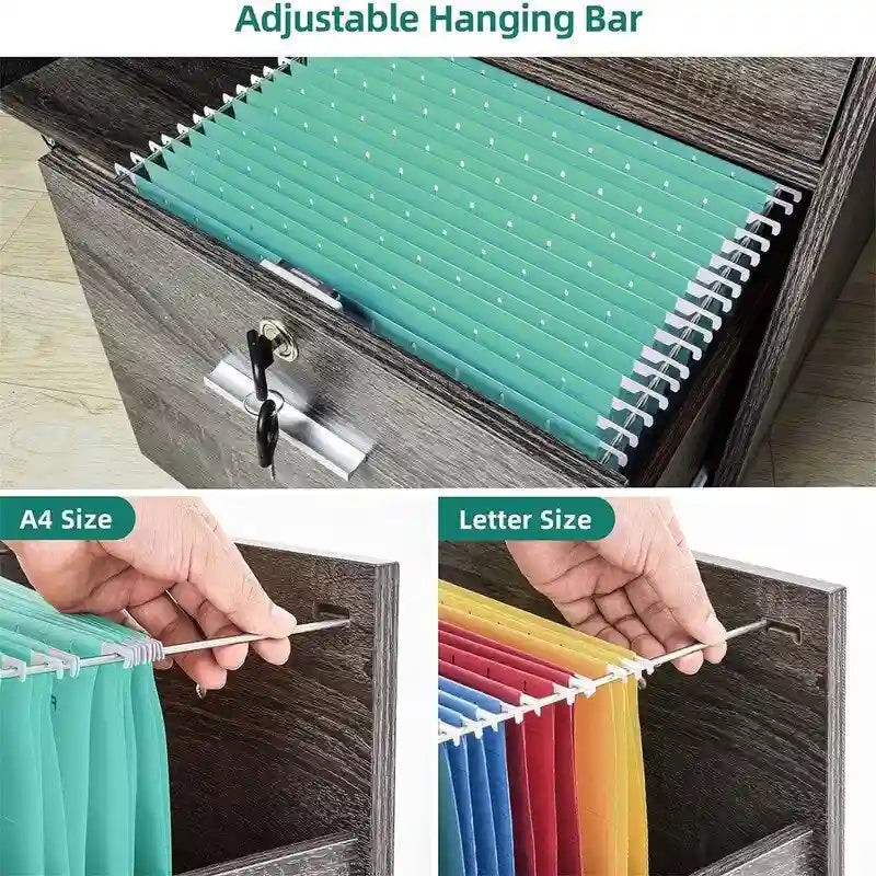 Archivador móvil de 3 cajones con estantes abiertos - 35W x 15.6D x 25.6H