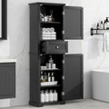 Hoher freistehender Badezimmerschrank mit Schublade
